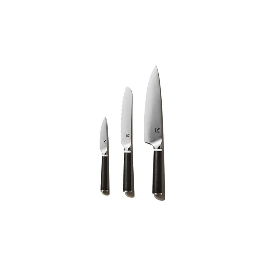 Material-Knife-Trio-Carbon-Stainless-Steel-Japanese-3-piece-set-Chef-Knife-Serrated-Knife-Paring-Knife-Razor-Sharp-Strong-Blade-Almost-Black Material Knife Trio, Carbon Stainless Steel Japanese 3 piece set Chef Knife, Serrated Knife, Paring Knife, Razor-Sharp Strong Blade, Almost Black