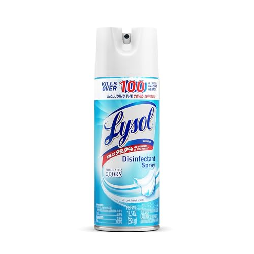 Lysol Disinfectant Spray, 12.5 Fl. Oz, Crisp Linen, Pack of 12
