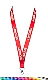 rolseley ltd® - cordino da collo con clip in metallo, in plastica, colore: rosso
