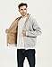 Flygo Men's Sherpa Hoodie Jacket Fleece Lined Zip Up Warm Hoodies Sweatshirt Winter Zipper Sweater Hooded Coat (LightGrey-XS)