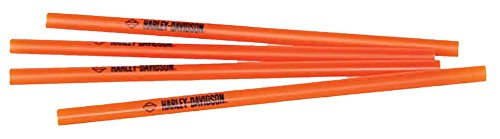 Harley-davidson custom h-d script straws, set of 25, orange hdl-1…