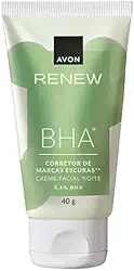 Renew, Creme Facial Noturno BHA Corretor de Marcas Escuras, 40g