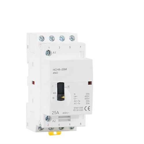 Contacteur AC HCH8-25M 25A avec interrupteur manuel pour basculer vos circuits 230V