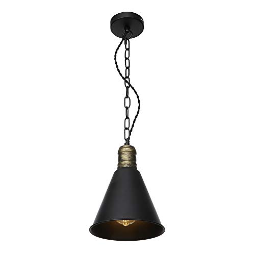 Lustre suspension industrielle en finition bronze huilé et métal noble
