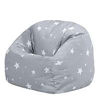 icon Star Print Kids Bean Bag, Kids Bean Bag Chair with Filling Included for Girls and Boys, Childrens Chair, Beanbags for Children, Nursery Décor, Playroom Décor, Bedroom Accessories