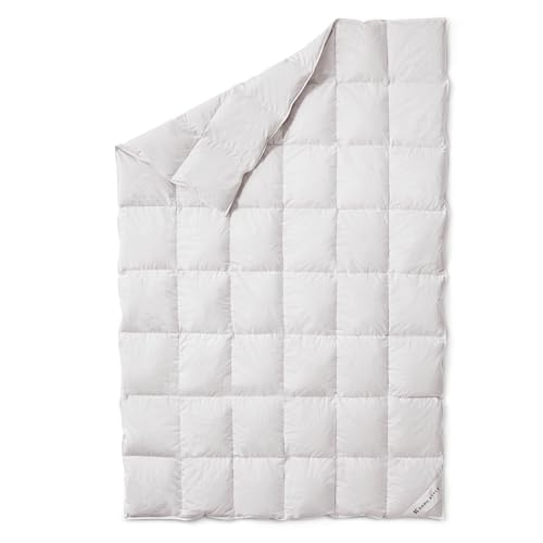 Koru Style Superior Daunen Bettdecke 135x200 cm – 90% Landdaunen / 10% Federn – Ganzjahresdecke – Made in Germany – Wärmeklasse 2 (Medium)