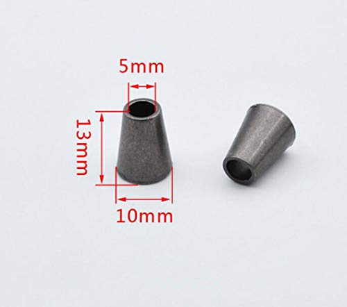 10Pcs Black Color Conical Bell Metal Cord Rope Locks Fastener Cord Ends Stopper For Lanyard Backpack Bag #TOP2