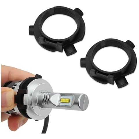 CHRYMUM 2PCS Car LED Headlight Base, H7 LED Headlight Car Bulb Adapter Holder Socket, Automotive Headlight Bulb Retainers for KIA K3 K4 K5 Sorento SportageR Coupe Grand Santa Fe Hyundai Sonata9 Cover