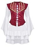 Adatto per feste di Halloween, cosplay di pirati medievali, giochi di ruolo vittoriani, feste a tema, feste in maschera, feste in maschera, ecc