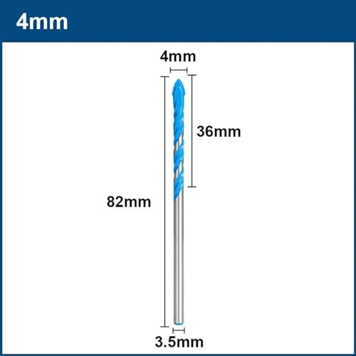 Foret en carbure 4mm de centrage pour installation de salle de bain