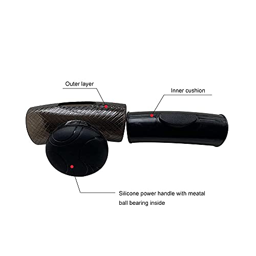 Vinderfine Steering Wheel Knob, No Tool Needed Clip Steering Wheel Spinner Knob, Low Profile Suicide Knob Silicone Surface Metal Bearing For Boat Forklift Car Truck Golf Cart #TOP3