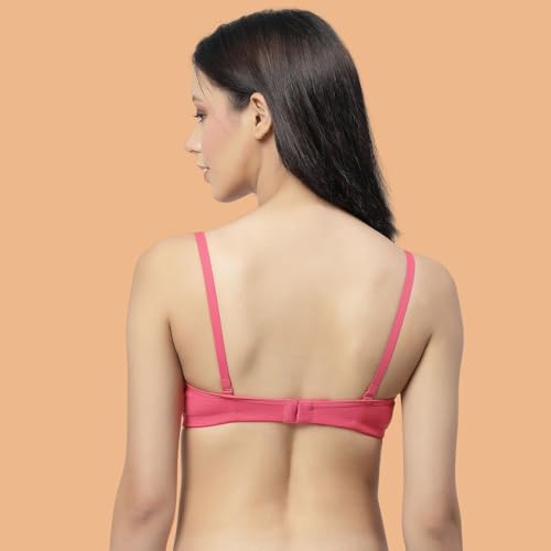 Image of Floret Women's Convertible-Straps T-Shirt Bra Lightly Padded & Non-Wired Medium Coverage Bra
