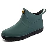 Enelauge Men's Outdoor Waterproof Rain Short Ankle Boots Nonslip Rubber Rain Car Wash Footwear...