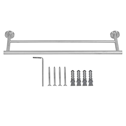 Aladeno Toalleros Dobles de Acero Inoxidable Cepillado Organizador de toalleros montado en la Pared Toalleros de baño de Acero Inoxidable Toalleros Toalleros Cepillado para baño ﻿
