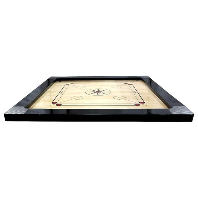 Image of Extra Size 36x36 Wooden Carrom Board with Coins & Striker Set | Glossy Polish Professional Indoor Game Board for Kids & Adults
