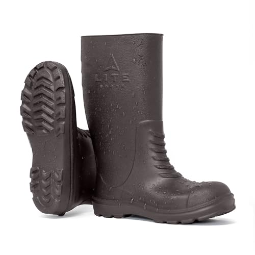 Image of Rubber Hunting Boots for Men - Ultra-Light 13 oz EVA, 16 inch Waterproof Pull-On Boots for Early Season Hunting, Fishing & Farm Work, Non-Slip Mud Boot.