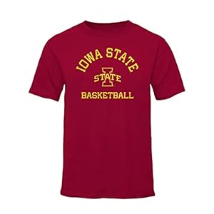 Barnesmith Iowa State University ISU Cyclones, Adult Unisex, Short-Sleeve T-Shirt, Basketball Gameday Logo, Cardinal, X-Large