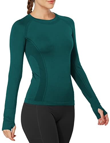 Image of MathCat Workout Shirts for Women Long Sleeve, Workout Tops for Women, Quick Dry Gym Athletic Tops,Seamless Yoga Shirts XS-XL