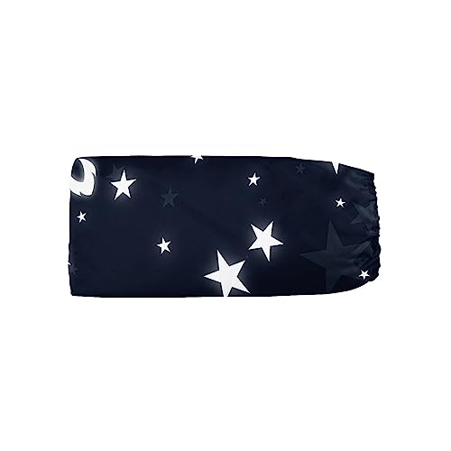 Image of Crib Bedding Set, 3-Piece Nursery Bedding with Comforter, Sheet & Skirt - Rocket Astronaut Moon Printed - Black