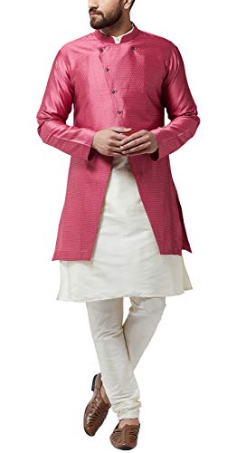 Image of SOJANYA (Since 1958 Men's Silk Blend Kurta Churidaar Pyjama & Jacket Combo