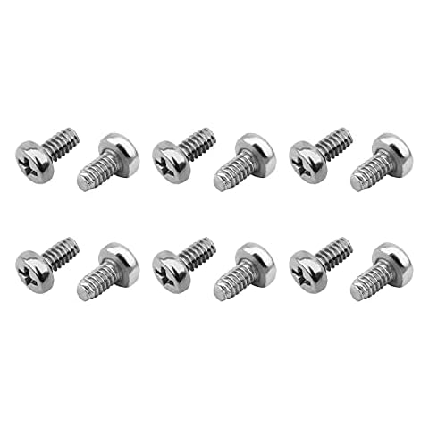 Juvielich 50Pcs M1.6 × 3mm 304 Stainless Steel Machine Screws Cross Head Screw Fasteners Bolts Silver Gray Cover