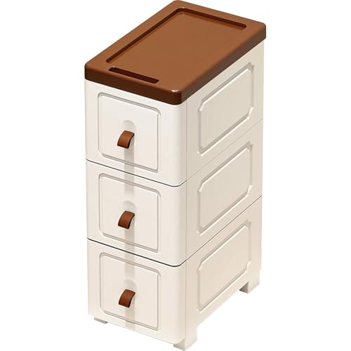 Rolling Cart Best Organization Essentials PP Plastic Material Drawer-style Storage Design 20/25/30cm Bathroom Organizer Rolling Utility for Kitchen Laundry(25 * 31 * 54cm)