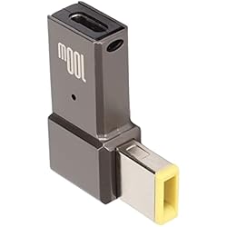 Cargador Lenovo Punta Tipo C ASHATA Adaptador Tipo C Hembra a Punta Delgada, Entrada Hembra USB C de 100W 5a a Punta Delgada Convertidor de Cable de Carga PD de Alimentación Rectangular para Computadoras Portátiles Lenovo