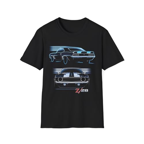 Camaro Z28 1969 camiseta retro estilo neon vintage americana para amantes de coches clasicos muscle