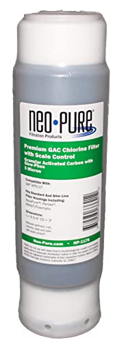 Neo-Pure Np-117S Premium Chlorine Water Filter With Slow-Phos Scale Control - Single Compatible With 3M Aqua Pure Aps117 With Phosphate 2Pack #TOP1
