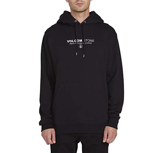 Volcom Men's Supply Stone Pullover Hooded Fleece Sweatshirt, Black, Large