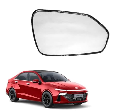 STYCARO- orvm Side Mirror Glass Plate Tukdi for Hyundai Verna 6TH GEN 2023-2025 Year Model Type-5 (RIGHT DRIVER SIDE)