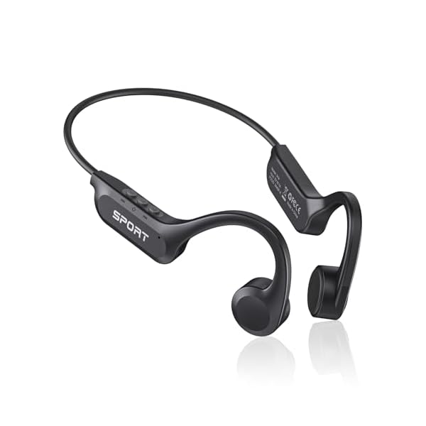 CXK Bone Conduction Headphones Bluetooth 5.3 Open Ear Headphones with Mic, Premium Loud Sound 8Hrs Playtime Bluetooth Headphones, IPX6 Waterproof Sports Headset for Running, Cycling, Walking