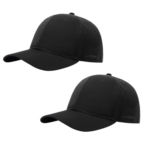 Image of UPF 50+ Performance Water Resistant Baseball Cap Lightweight Breathable Hat Golf Running Boat Hiking for Men Women