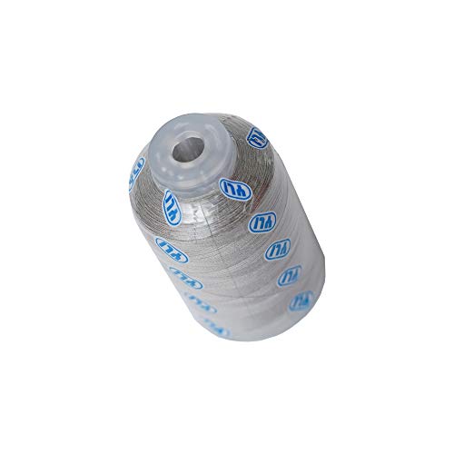Hilo de algodón gris 1000 yd 2 capas suave miniatura 6