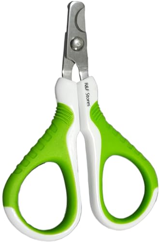 Image of R&F Stores Pet Nail Clippers for Small Animals - Professional Grooming Tool for Tiny Dog Cat Bunny Rabbit Bird Puppy Kitten Ferret - Best Cat Nail Clippers - Home Grooming Kit., Green