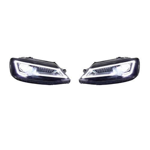 BHGMGEBLV Conjunto De Faros Delanteros Lado Del Conductor Para VW Para Jetta 2012 2013 2014 2015 2016 2017 2018 Conjunto De Faro Delantero LED Con Intermitente Secuencial(LED 1 Pair)