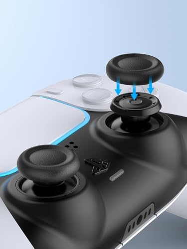 Image of 3 Pairs Thumb Grips,Enhanced Grip and Control, Replacement Joystick Caps Compatible with PS5 Controller, Suitable for Extended Gaming Sessions,Black