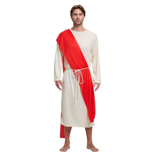 Halloween Costume de Jésus pour Adultes: Tenue Biblique Authentique pour Carnaval, Théâtre & Fêtes Thématiques (M)