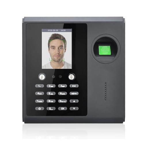 Biometric Time Clock Attendance Machine for Employees 5 Languages System Support WiFi USB Port Data for Office Multi-Department Management