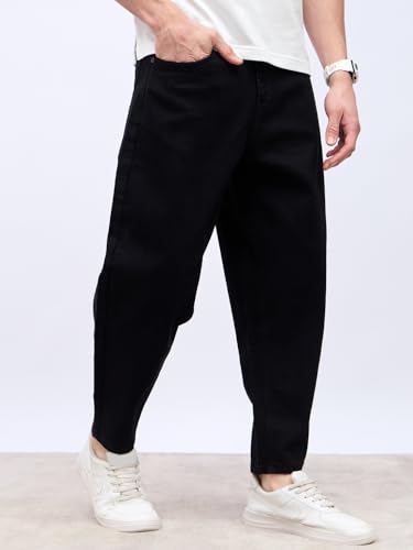 Image of Styli Men Balloon Fit Jeans with Pocket Construction | High-Rise Relaxed Fit Denim Pants | Comfortable Casual Everyday Wear | Stylish Wide-Leg Denim for Smart Casual Outfits