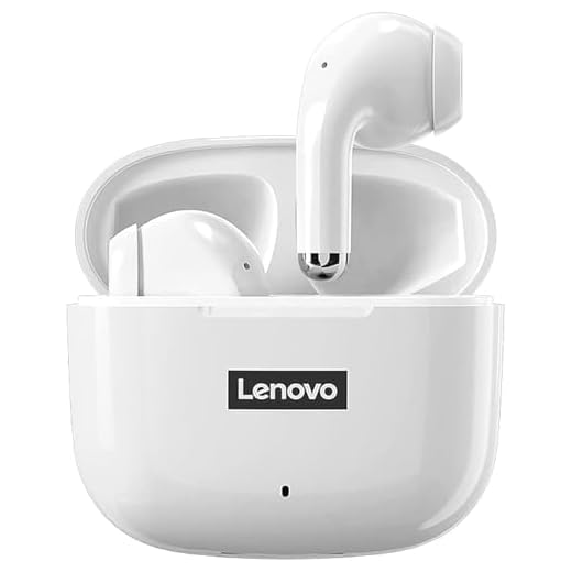 Auriculares Lenovo LP40: Innovación y Calidad en Sonido 1 Lenovo LP40 Pro - Auriculares inalámbricos Bluetooth 5.1, 25 horas de reproducción, USB-C, carga rápida, control táctil de graves profundos, IPX5, impermeables, auriculares deportivos inalámbricos