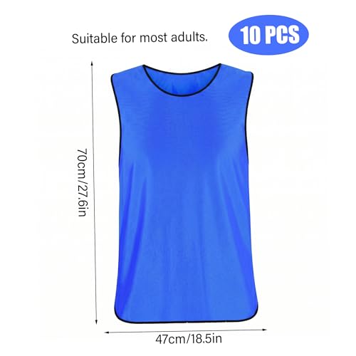 Chaleco de fútbol ligero y transpirable, pinnies de fútbol para adultos en pack de 10 4