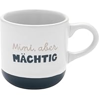 GRUSS & CO Espressotasse mit Gravur Mini, aber mächtig | Tasse aus Steinzeug, 10 cl, mit Geschenk-Banderole | Geschenk Freunde, Geburtstag | 73936