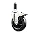 Service Caster Brand 5 Inch 316 Stainless Steel Light Duty Expanding Stem Caster Wheel Soft Rubber Wheel and 1-1/8? Stem ? 275lbs./Caster ? Swivel Caster with Total Locking Brake