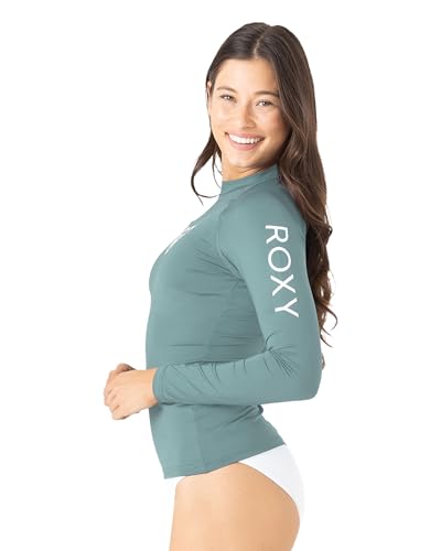 Image of Roxy Women's Long Sleeve Compression Fit Rashguard UPF 50+ Quick Dry Recycled Swim Shirt