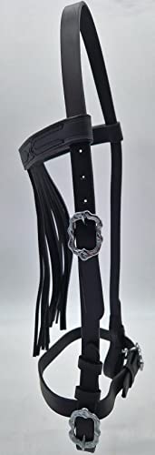 Tysons Breeches Trense Barock Spanisch Jorge Vaquero Zaum Cortezia Schnallen Schwarz Frontalera Reitzaum + Zügel VB WB XFULL Leder (WB)
