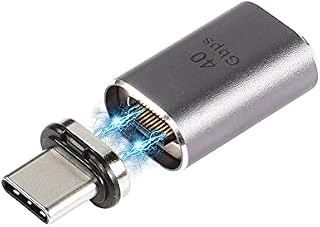 CERRXIAN USB C Magnetic Adapter,24Pins Type C Connector,USB4.0 PD 100W Quick Charge,40Gb/s Data Transfer,4K@60Hz Video Output Compatible with Thunderbolt 3 and More Type C Devices