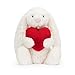 Jellycat Bashful Red Love Heart Bunny Stuffed Animal Plush Toy, Medium 12 inches
