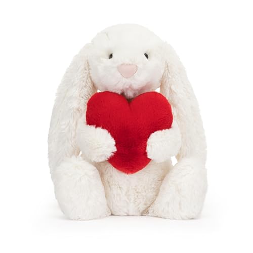 Jellycat Bashful Red Love Heart Bunny Stuffed Animal Plush Toy, Medium 12 inches image 12