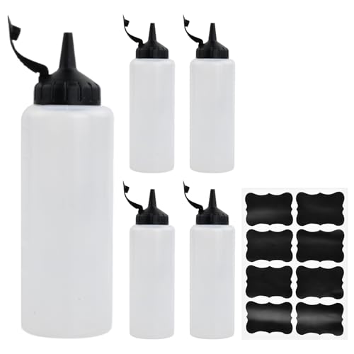 5 piezas botella de salsa con tapa